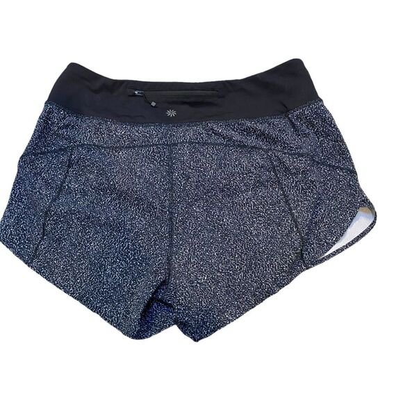 Athleta Women’s S Run With It Shorts 3.5” Black Speckle Print Lined Athletic‎ - Picture 7 of 8